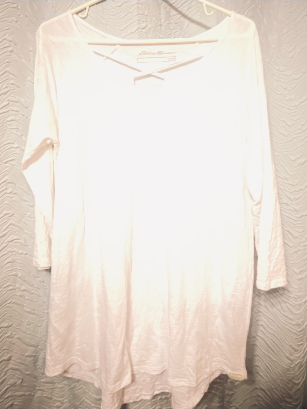 Eddie Bauer Cream Women's Short Sleeve Top